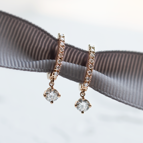 Hoop lab grown diamond earrings SPARIA