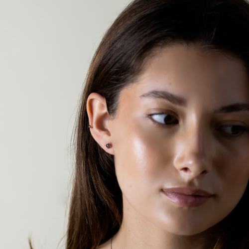 Salt and pepper diamond earrings SUZETTE