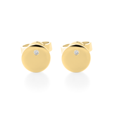 VIOLY gold and diamond stud earrings for everyday life