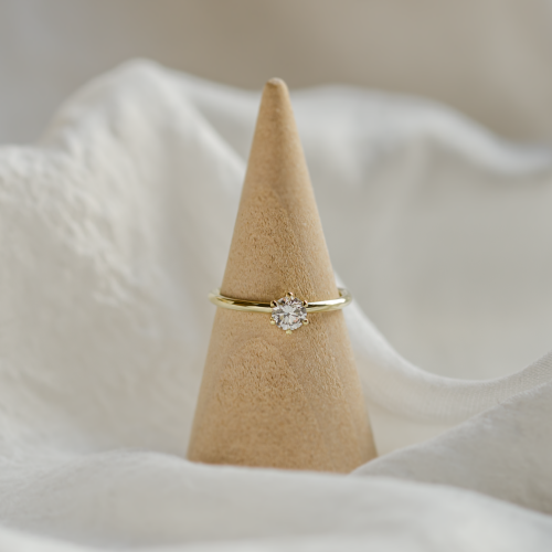 Minimalist moissanite engagement ring AMARA