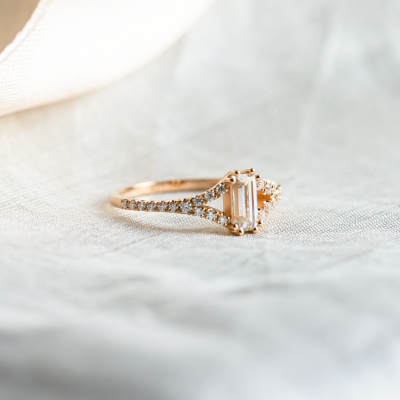 Elegant engagement ring with moissanite BLAIRE