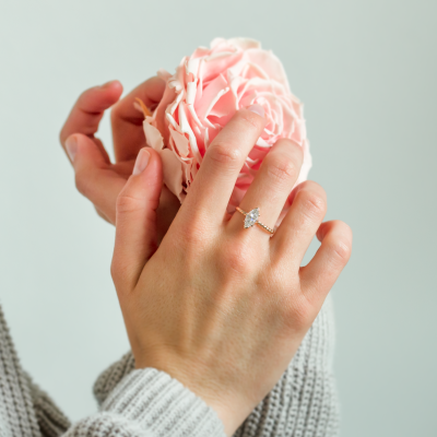 Gold twisted rope ring DAHLIA