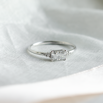 Original engagement ring with moissanite GLOW