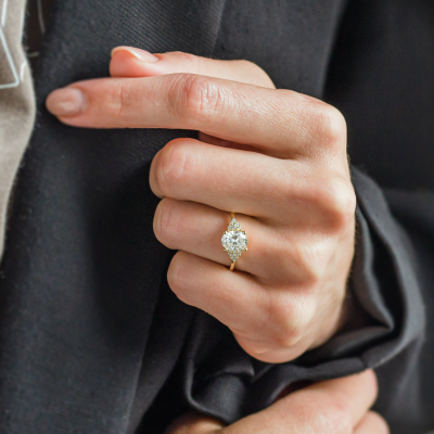 Luxusní zásnubní prsten s moissanity JOSEPHINE
