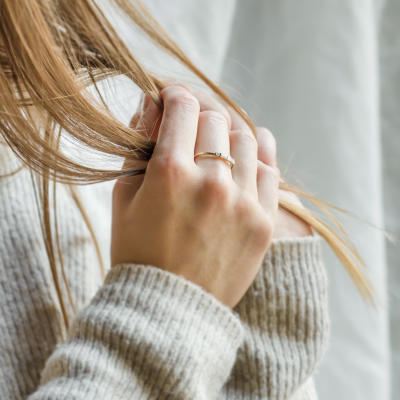 Unique tapered baguette moissanite ring  LUMI