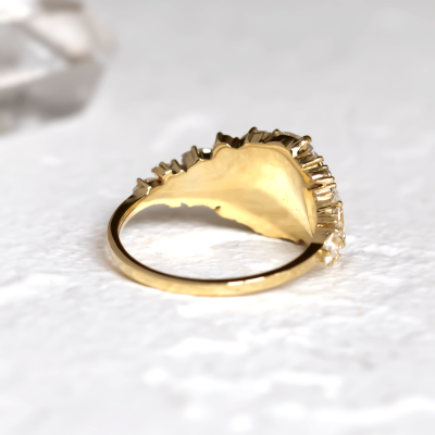 Luxury moissanite cluster ring VALENTINA