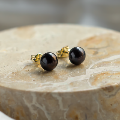 Black pearl studs VASKI