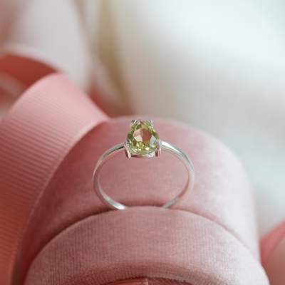 Zlatý prsten s citronovým quartzem BERTA
