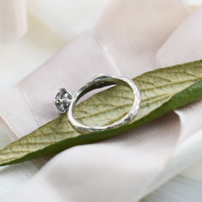 Rutile quartz engagement ring DREMAL