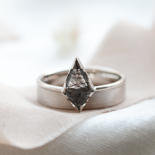 Zlatý zásnubní set s rutilovým křišťálem GIADA