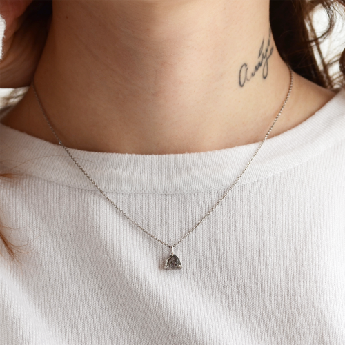 Minimalist rutilated quartz necklace TRIANGLE