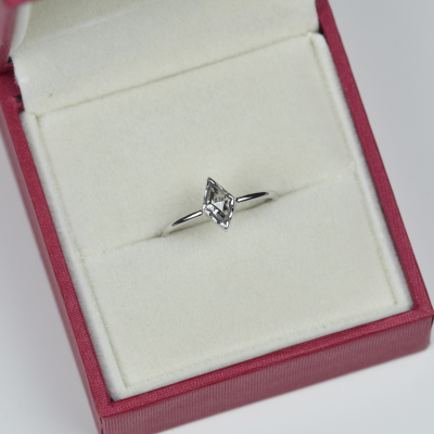 CARMEL gold ring with salt and pepper diamond 0.55 ct