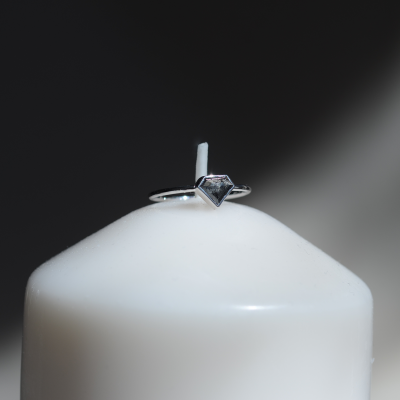  JOANA gold ring with salt and pepper diamond 0.53 ct