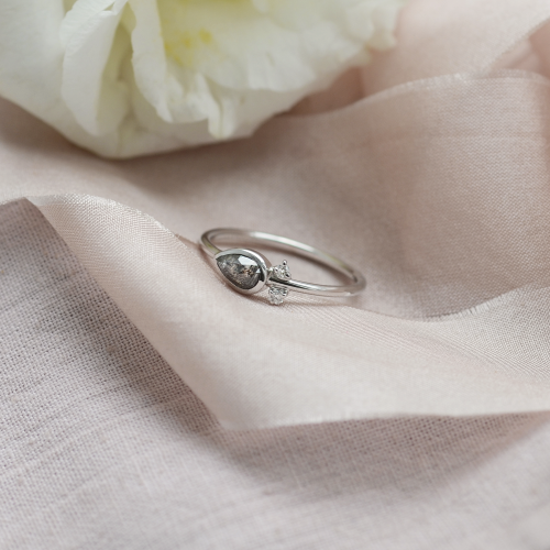 Zlatý prsten s diamantem salt and pepper 0.32ct NANCY