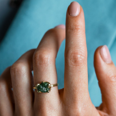 Prsten ze zlata se surovým diamantem VITA
