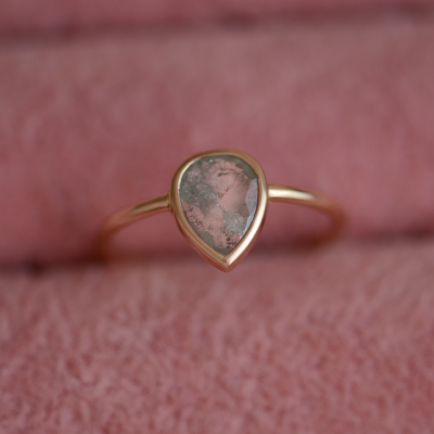 Zlatý originální prsten s diamantem salt and pepper 0.56ct XENIA