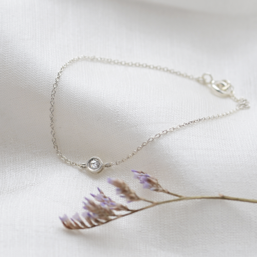 Zlatý náramek se salt and pepper diamantem XSANA