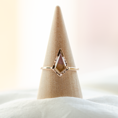 Gold ring with ametrine in kite shape ADELE