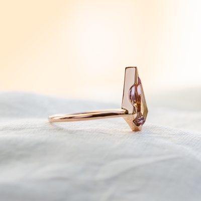 Zlatý prsten s ametrínem ve tvaru kite ADELE