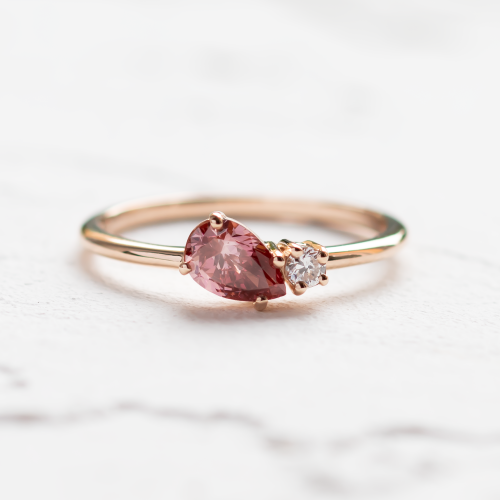 Lab-grown diamantový prsten Toi et Moi DUA