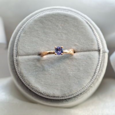 Tanzanite gold tree branch ring DREMIS