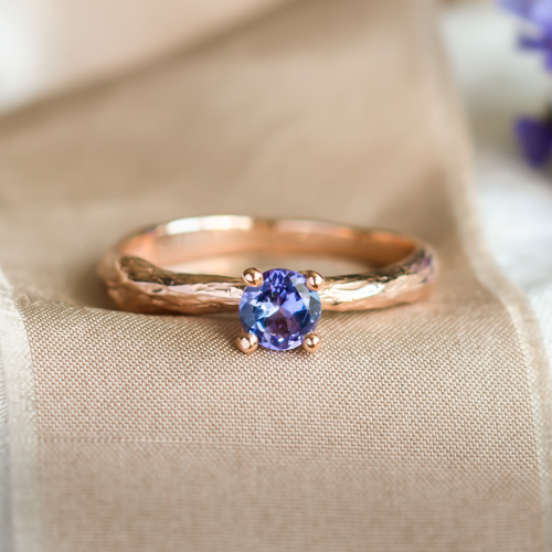 Tanzanite gold tree branch ring DREMIS