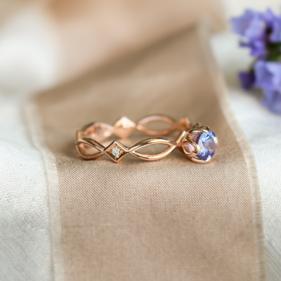 Tanzanite gold ring QUEENA