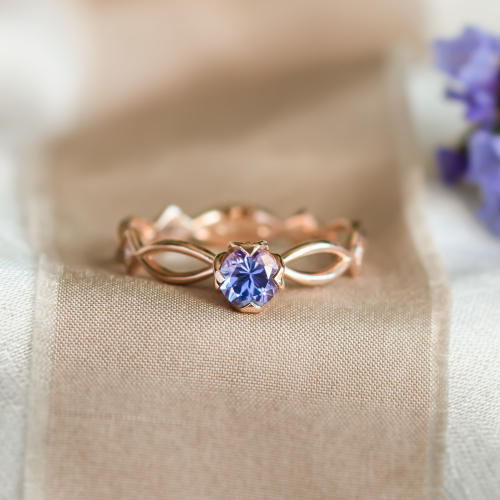 Tanzanite gold ring QUEENA