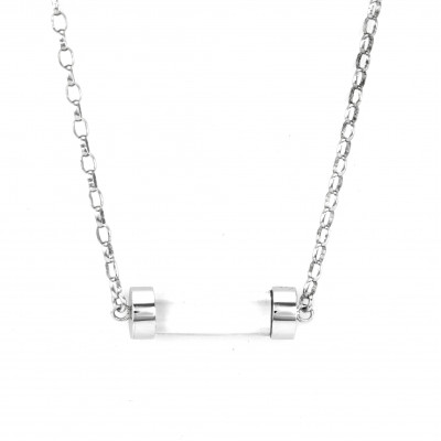 Exclusive Fuse Sterling Silver necklace with rock-crystal