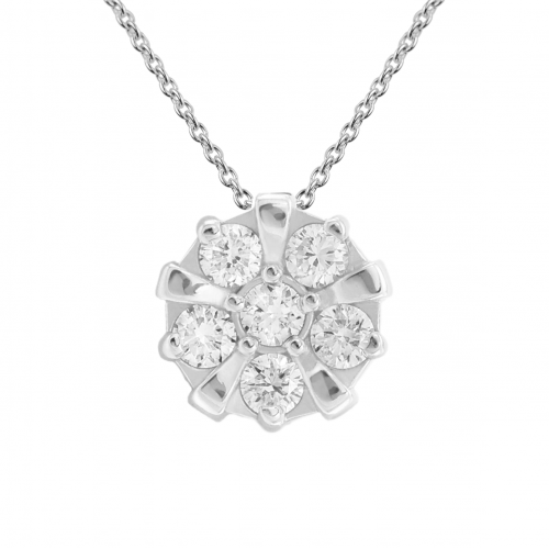 Zlatý přívěsek talisman s laboratorními diamanty ASYL