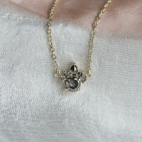 Zlatý náhrdelník se salt and pepper diamanty ASTRAL