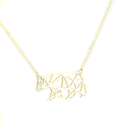 Solid gold polar bear necklace BALLE