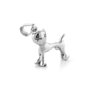 BANDE original silver pendant with the dog figure