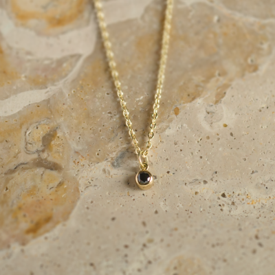 Black diamond in gold jewelry collection DARCY