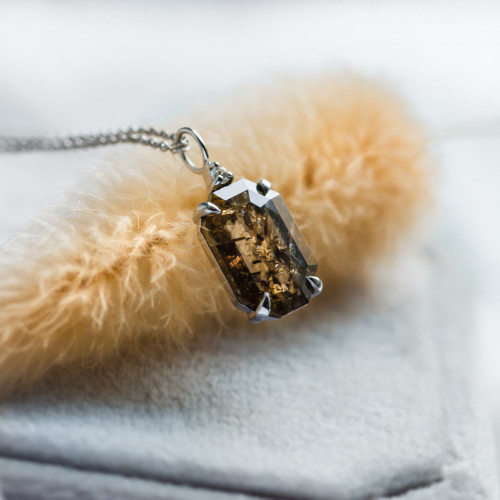 Zlatý náhrdelník s diamantem salt and pepper CATHERINE