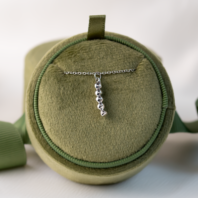 Minimalist gold necklace with diamond CORINNE