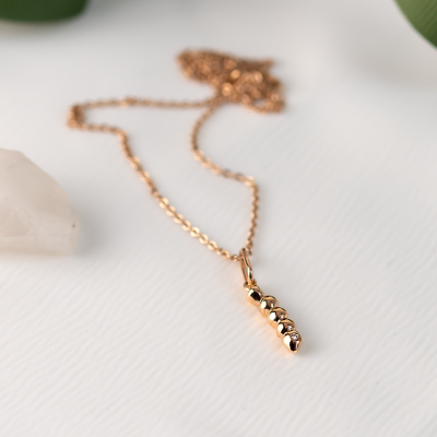 Minimalist gold necklace with diamond CORINNE