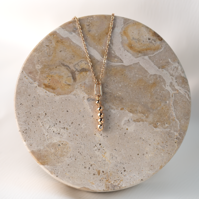 Minimalist gold necklace with diamond CORINNE