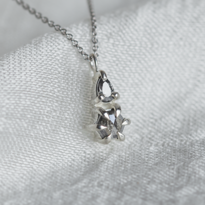 Necklace with unusual salt and pepper diamonds GEORGINA