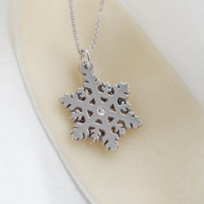 JANE Stylish silver lady's pendant with diamonds