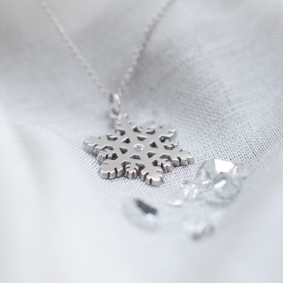 JANE Stylish silver lady's pendant with diamonds