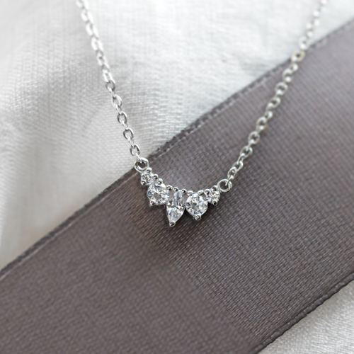 Zlatý cluster náhrdelník s lab-grown diamanty JESSICA