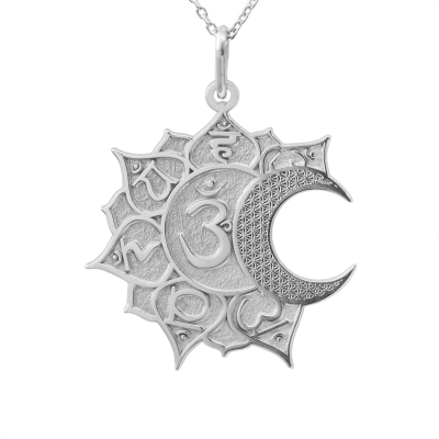 Silver pendant for yoga lovers JOGA