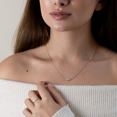 Natural diamond cluster necklace CLARCO