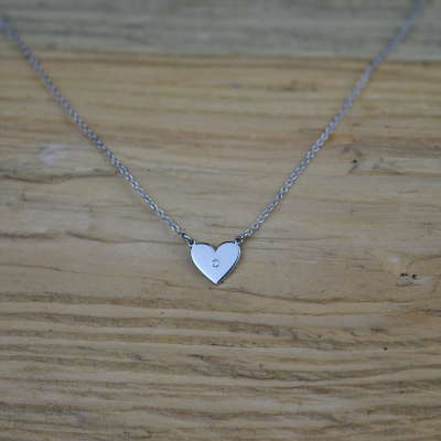 Diamond necklace in the shape of the heart LILLIAN