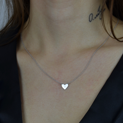 Zlatý náhrdelník LILLIAN ve tvaru srdce s diamantem