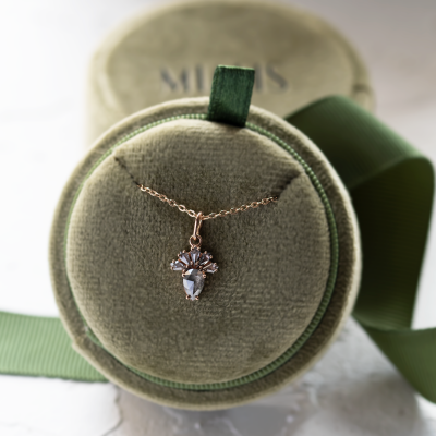 Salt and pepper diamond necklace LONIA