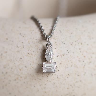 Minimalistický náhrdelník s moissanity LYON