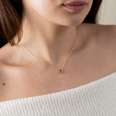 Pink lab created diamond necklace MAEVA