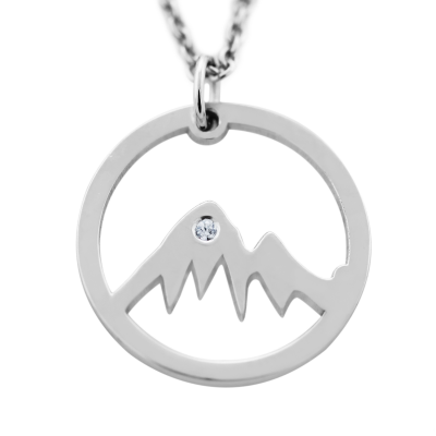 Silver diamond pendant - for the mountains enthusiasts MUNI